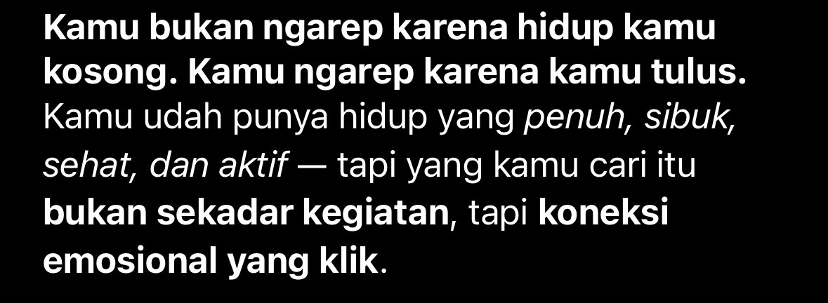 bstmyy's tweet photo. curhat ke chat gpt di kasih sebuah petuah bagus 🤣 https://t.co/n49TvBQR3m