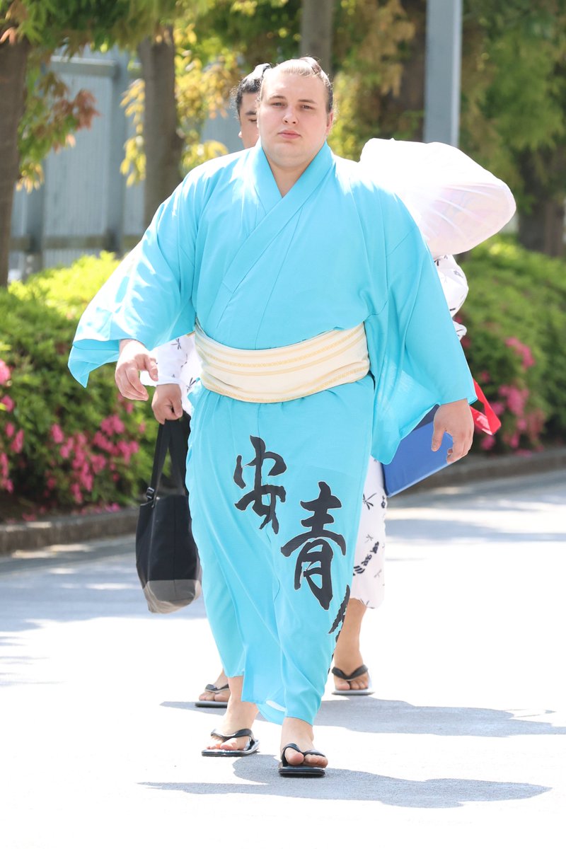 大相撲五月場所＞ 場所入り。 安青錦、狼雅。 #sumo #相撲 #五月場所