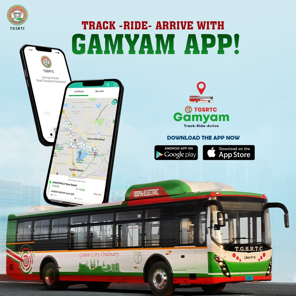 Dm_Jgtl_tgsrtc's tweet image. Now track your TGSRTC bus in real-time with the Gamyam App!

Live bus tracking

Women’s safety with “Flag a Bus” feature

SOS for emergencies

Available in Telugu &amp;amp; English
Download now: [bit.ly/tsrtc-gamyam]
#TSRTC #GamyamApp #Telangana
#Jagtialdepot