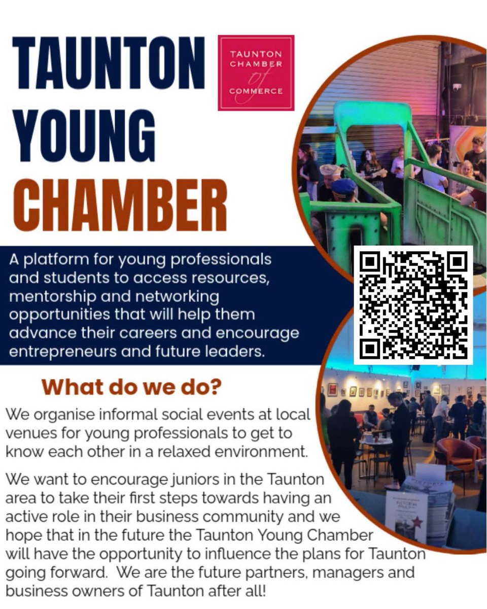 Taunton Chamber (@tauntonchamber) on Twitter photo ❓Did you know that we have a Young Chamber Group? Run by under 30's for under 30's this is a growing group that is definitely worth a look at!
✅taunton-chamber.co.uk/news/find-out-… or email the team at yc@taunton-chamber.co.uk to join the database and keep up to date with news and events! ❓Did you know that we have a Young Chamber Group? Run by under 30's for under 30's this is a growing group that is definitely worth a look at!
✅taunton-chamber.co.uk/news/find-out-… or email the team at yc@taunton-chamber.co.uk to join the database and keep up to date with news and events!
