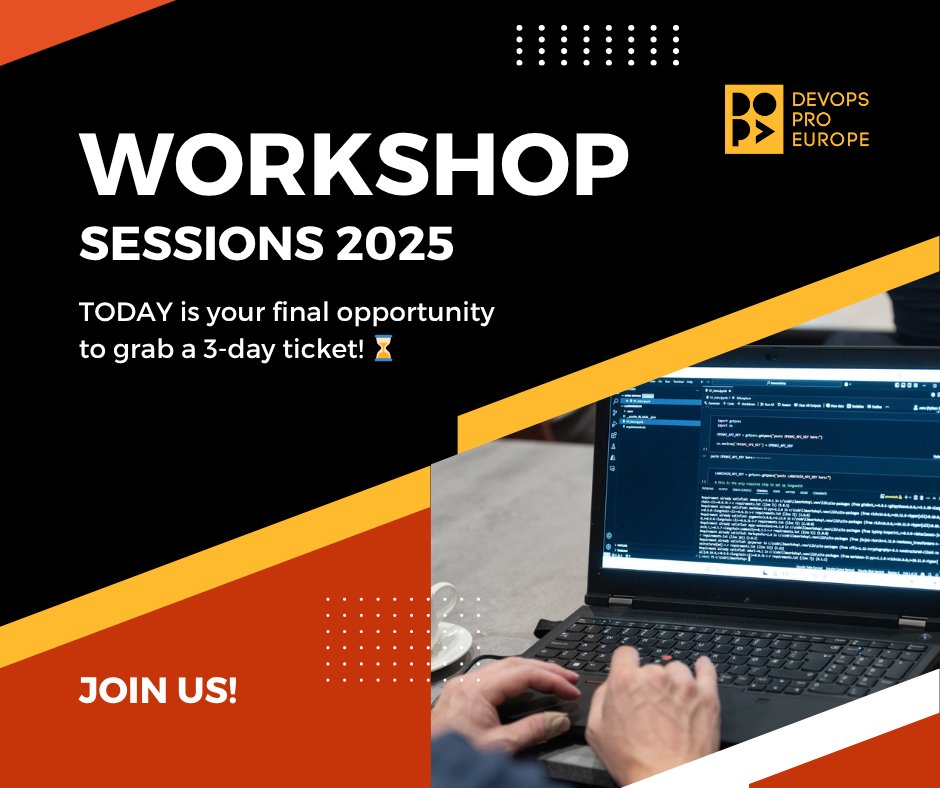 🛠️ Workshops have officially started at DevOps Pro Europe 2025! 🛠️

The keyboards are clacking, minds are buzzing, while new tools, tricks, and perspectives fill the air. 💻🧠

Let’s make this week unforgettable. 🙌