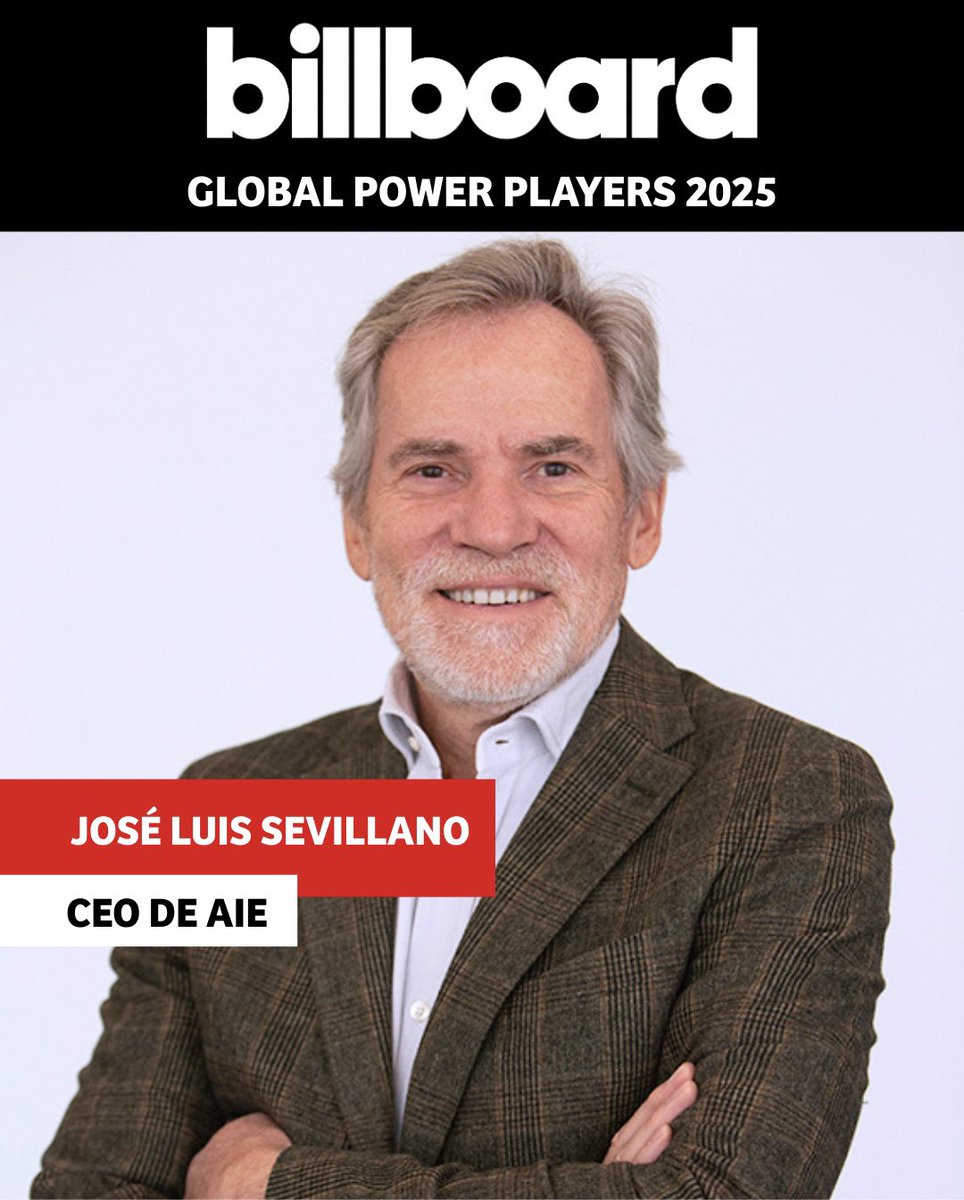 Orgullosos del reconocimiento de <a href="/billboard/">billboard</a> a nuestro CEO, José Luis Sevillano, al incluirlo en la lista Global Power Players 2025, en la que se reconocen los logros de los ejecutivos que están configurando el futuro de la industria musical mundial e impulsando el éxito de los