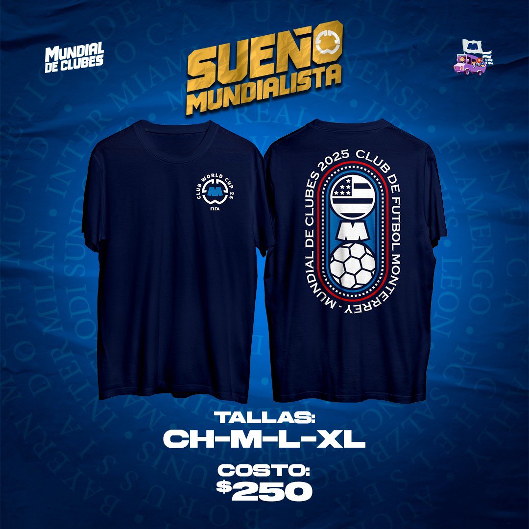 Viajes Rayados Tapia (@viajes_rayados) on Twitter photo โ๏ธSouvenirs Mundial de Clubes 2025 en apoyo al #SueรฑoMundialista
Entrega inmediata directamente:
Juรกrez N.L. en La <a href="/MantaRayados/">Hรฉctor Mario Garza</a> o punto por acordar con <a href="/CavoRayado/">Cavo Rayado</a>.
Tallas M y L
#SueรฑoMundialista โ๏ธSouvenirs Mundial de Clubes 2025 en apoyo al #SueรฑoMundialista
Entrega inmediata directamente:
Juรกrez N.L. en La <a href="/MantaRayados/">Hรฉctor Mario Garza</a> o punto por acordar con <a href="/CavoRayado/">Cavo Rayado</a>.
Tallas M y L
#SueรฑoMundialista