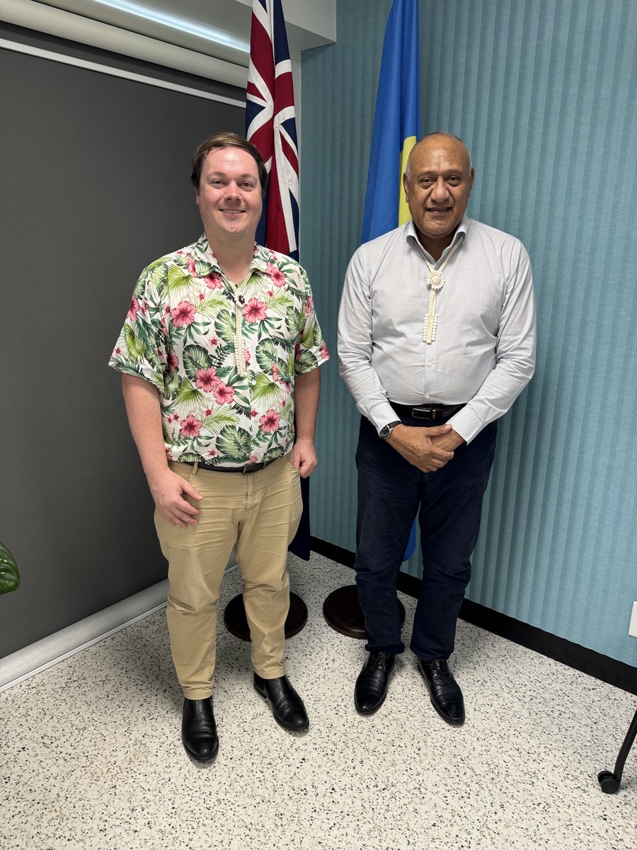 Pacific Ocean Commissioner, Dr Filimon Manoni met Ambassador Toby Sharpe, Australia's Ambassador to Palau. They discussed OPOC's role, including coordinating support to Forum Members on #BBNJAgreement &amp; #unoc3 . Dr Manoni thanked  Australia's support to OPOC &amp; the Pacific #ocean.