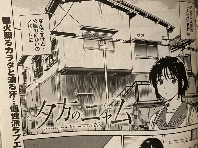 みんなへ
5月22日 発売 コミックバベル 7月号 『夕方のニャム』32p 載ってます。要チェックにて、よろしくお願いします。 