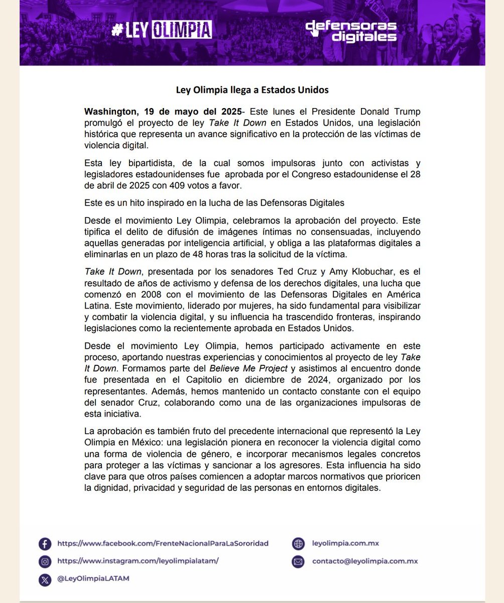 Ley Olimpia tweet media