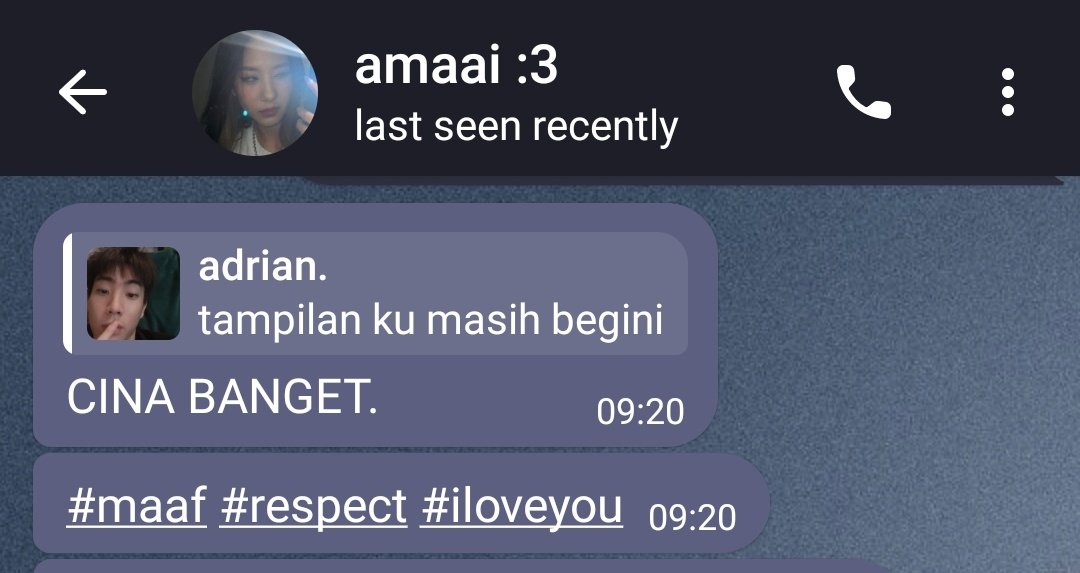 convo lucu pagi ini sama wanita ku
