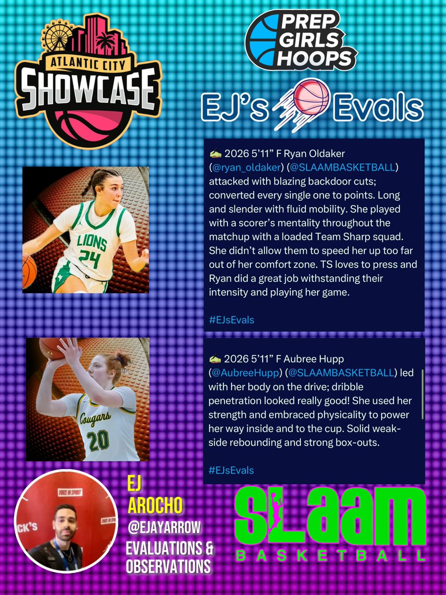 slaambasketball (@slaambasketball) on Twitter photo 🏀 Atlantic City Showcase Stars! 🌟 <a href="/ryan_oldaker/">Ryan Oldaker</a> (2026 F) brought the heat for <a href="/Slaam26morreale/">Slaam26morreale</a> with blazing backdoor cuts & a scorer’s mentality, matching Team Sharp’s intensity. <a href="/AubreeHupp/">Aubree Hupp</a> (2026 F) led with penetration & strength, dominating drives & boards. Thanks 🏀 Atlantic City Showcase Stars! 🌟 <a href="/ryan_oldaker/">Ryan Oldaker</a> (2026 F) brought the heat for <a href="/Slaam26morreale/">Slaam26morreale</a> with blazing backdoor cuts & a scorer’s mentality, matching Team Sharp’s intensity. <a href="/AubreeHupp/">Aubree Hupp</a> (2026 F) led with penetration & strength, dominating drives & boards. Thanks