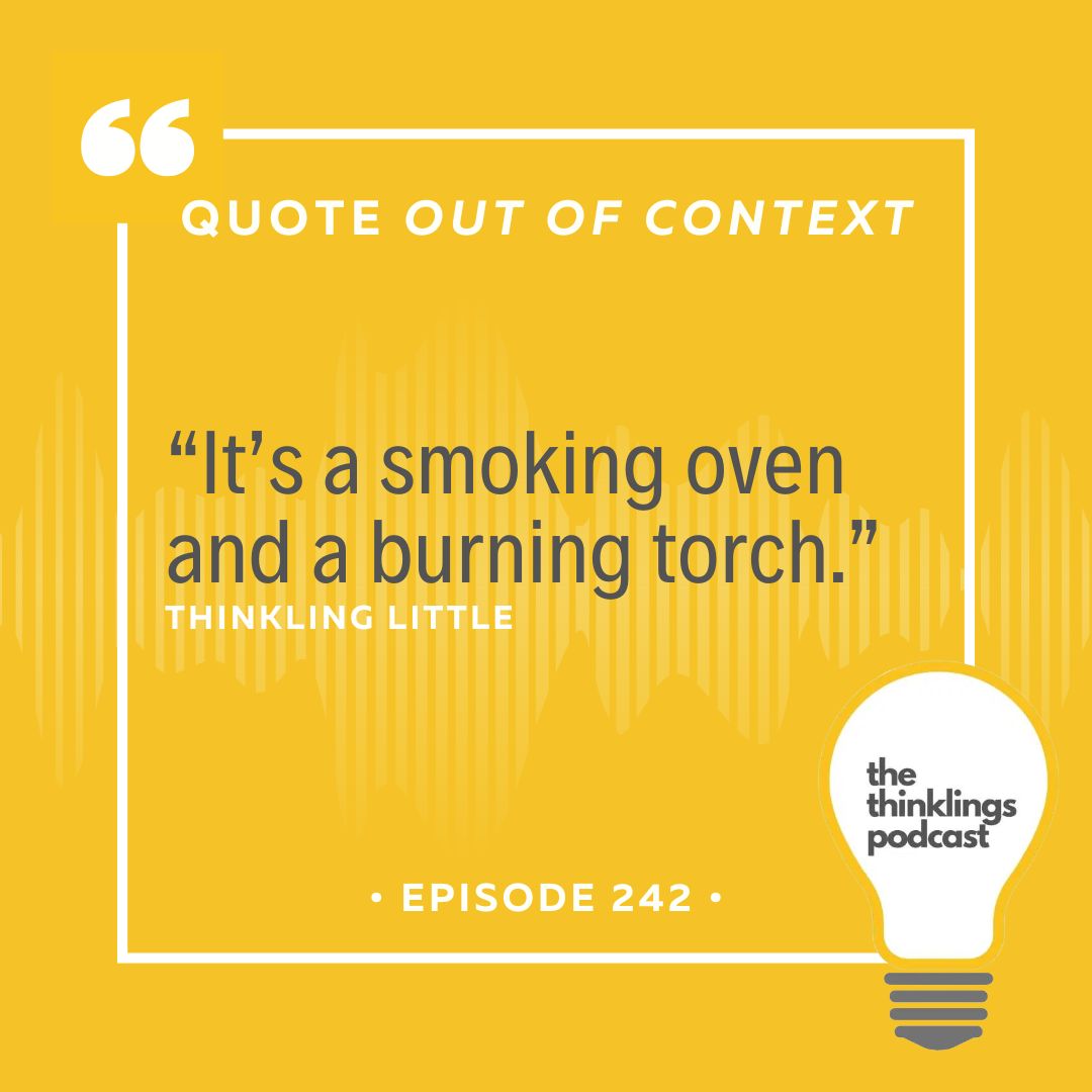 ThinklingsPod's tweet image. We’ve taken a random quote from the week’s episode and drop it here- out of context.

Listen to the Episode to find out what the context of the quote is!

#thinklings #thinklingspodcast #quote #quoteoutofcontext #outofcontext #outofcontextquotes #episode #episodequotes
