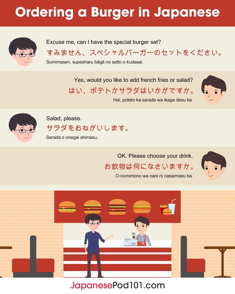 Master3Language's tweet image. Ordering a Burger in Korean &amp;amp; Japanese

■Credits to KoreanClass101 ow.ly/VTS230cDkgu
■Credits to JapanesePod101 ow.ly/uoFu30cDkin

#OrderingInKorean #OrderingInJapanese #KoreanLanguage #JapaneseLanguage #LearnKorean #LearnJapanese
