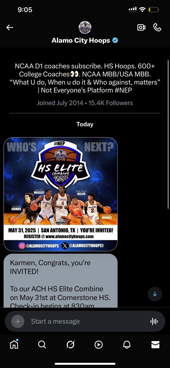 Karmen Gonzales (@karmeng_2026) on Twitter photo Thank you for noticing me. Very blessed to be invited to the combine. Looking forward to compete. <a href="/AlamoCityHoops1/">Alamo City Hoops</a> <a href="/ProSkills_SA/">ProSkills San Antonio</a> <a href="/BrandeisHoops/">Brandeis Basketball</a> Thank you for noticing me. Very blessed to be invited to the combine. Looking forward to compete. <a href="/AlamoCityHoops1/">Alamo City Hoops</a> <a href="/ProSkills_SA/">ProSkills San Antonio</a> <a href="/BrandeisHoops/">Brandeis Basketball</a>