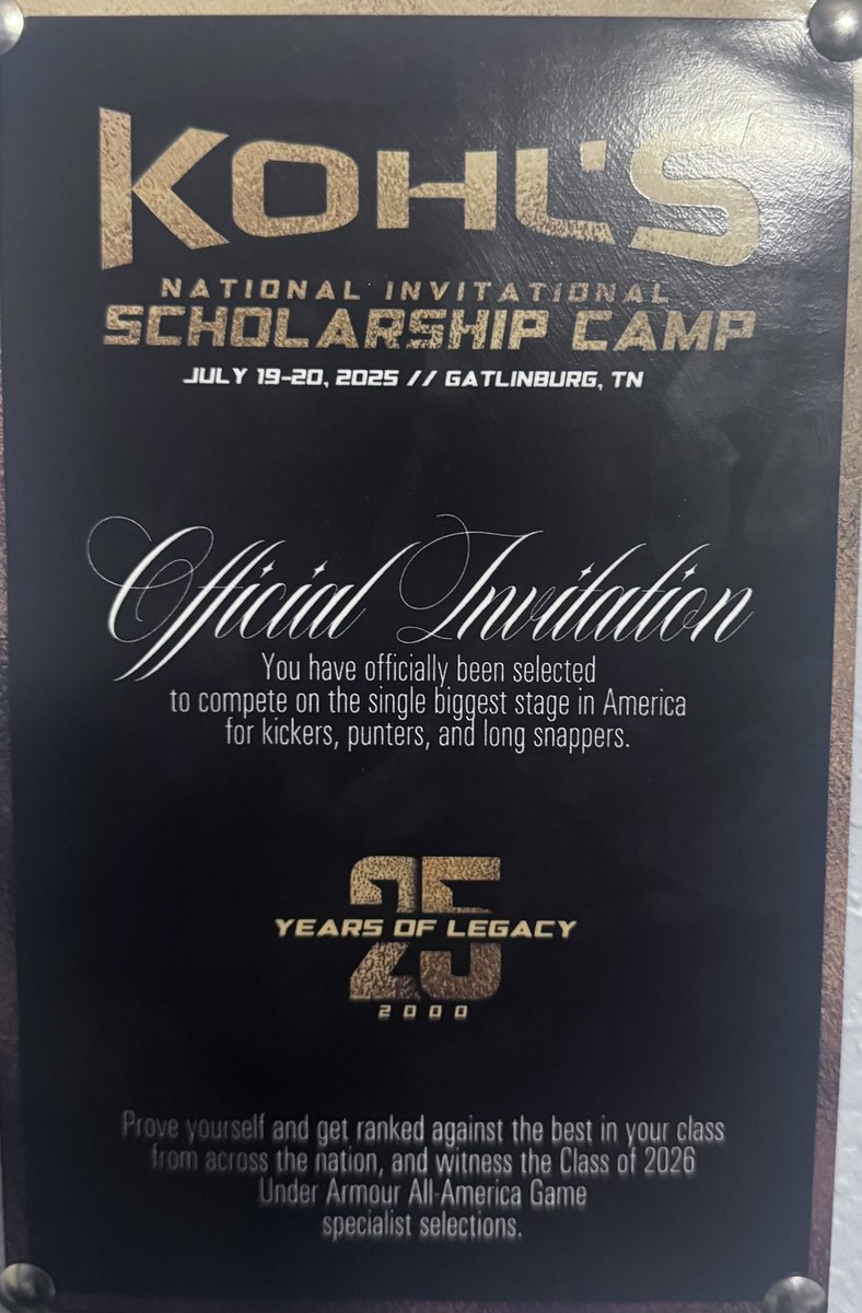 Nolan Fitzgerald (@nolanfitz2027) on Twitter photo Thank you <a href="/KohlsKicking/">Kohl's Kicking Camps</a> for the invitation to the National Scholarship Camp. Can’t wait to go out there and prove and make a name for myself. <a href="/KohlsKicking/">Kohl's Kicking Camps</a> <a href="/CoachJ_Fish/">John Fish</a> <a href="/HHSRecruiting/">HHS Recruiting</a> <a href="/4thDownU/">4th Down University™️</a> <a href="/CSAPrepStar/">PREPSTAR</a> <a href="/Prep2Play/">PrepStar Texas</a> Thank you <a href="/KohlsKicking/">Kohl's Kicking Camps</a> for the invitation to the National Scholarship Camp. Can’t wait to go out there and prove and make a name for myself. <a href="/KohlsKicking/">Kohl's Kicking Camps</a> <a href="/CoachJ_Fish/">John Fish</a> <a href="/HHSRecruiting/">HHS Recruiting</a> <a href="/4thDownU/">4th Down University™️</a> <a href="/CSAPrepStar/">PREPSTAR</a> <a href="/Prep2Play/">PrepStar Texas</a>