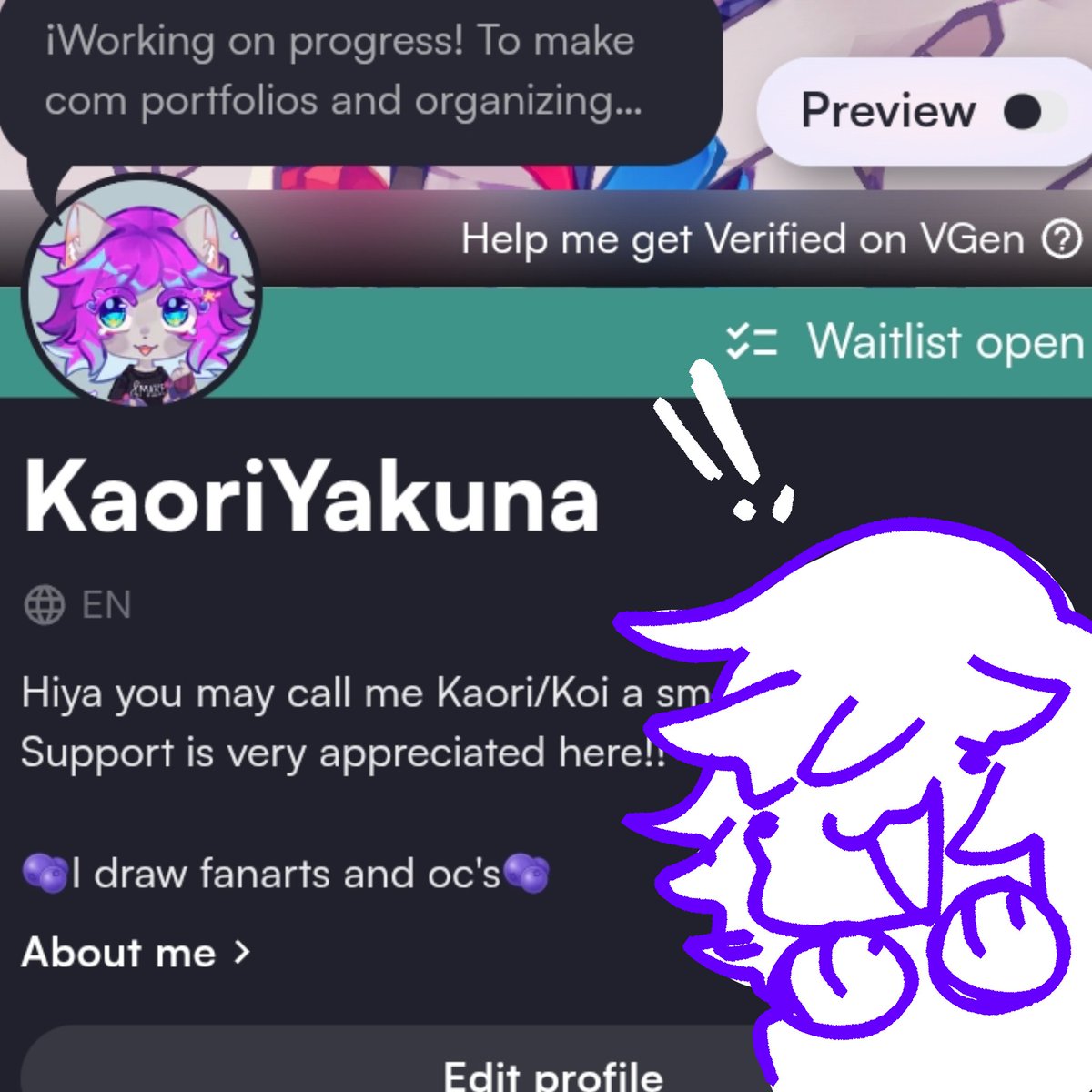 KaoriYakuna's tweet image. Yipeee we're so on! Tysm again @JustMistemus for the the code!
Im now currently open and available slot for Bust-up and Headshot while the rest is on wishlist for now!!
Please do check out my artwork and help me out to get verified, TY!
vgen.co/KaoriYakuna
#VGenComm #VGen