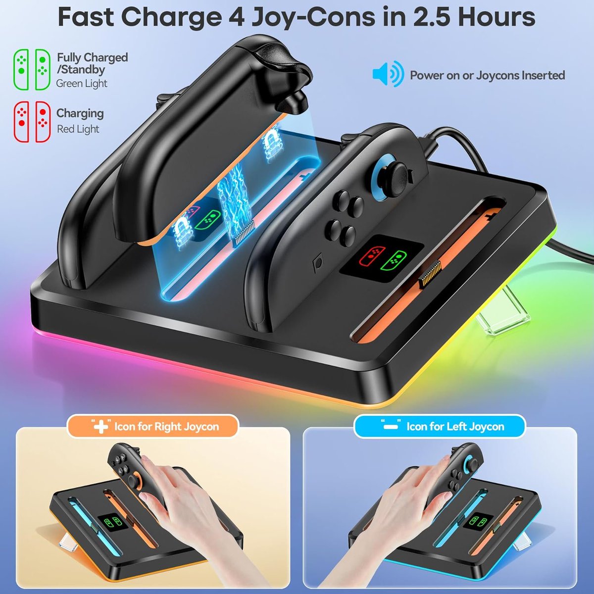 oivogames's tweet photo. Preorder Switch 2?
Introducing the Switch 2 Controller Charger Dock – the ultimate charging solution for Nintendo Switch fans.
🔋Charge up to 4 Joy-Cons simultaneously and get back in the game in just 2.5 hours!
#switch2 #switcholed #nitnendoswitch #switchjoycon https://t.co/Z3mQ5eVkQs