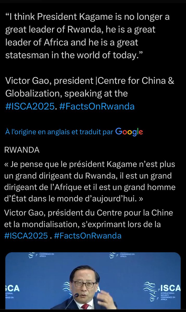 SadateMunyakazi's tweet photo. Ibyo uyu mugabo w'Umu Shinwa  VICTOR GAO  avuga njye nabimenye umunsi mbona bwa mbere Perezida @PaulKagame mu maso, uwo munsi nahise menya ko ari igihangange cy'Isi, hari muri Nyakaganga 1994. https://t.co/RhXMhhaIKh