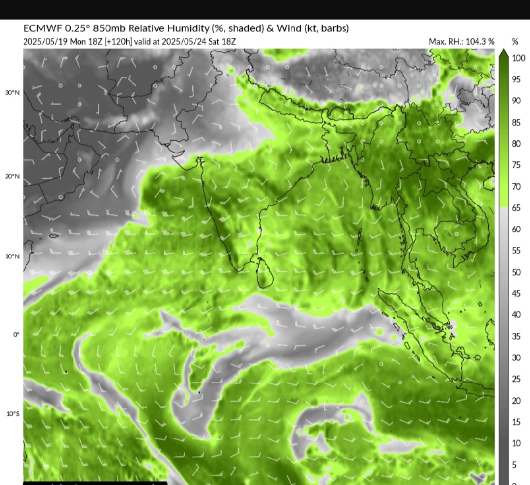 sarkar2472's tweet image. Nice low level jet getting established over Arabian sea. Onset any time between 22nd to 24th. Huge amount of rainfall is seen near West coast.