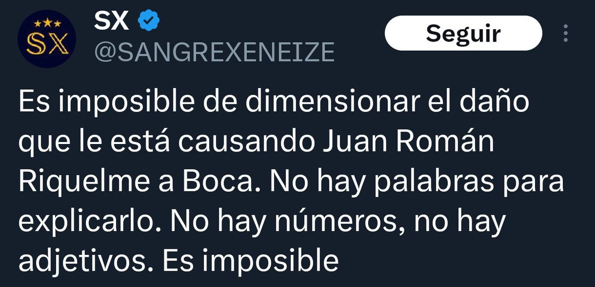 Un personaje que lleva casi una década formando una serie de personas que buscan su popularidad, hablando mal de Boca.

No les duele nada, no les importa le club, los hinchas, sólo les importa las interacciones hablando mal de Boca.

Personas lamentables que se hacen llamar