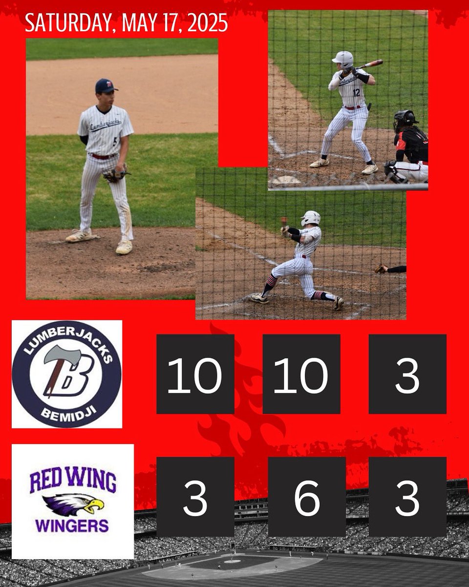 ⛽️Kobe Brown(2025) 7inn(W), 6H, ER, 7K
🪓JD Wood(2026) 2-3
🪓Jack Lundquist(2025) 2-4, 2RBI, R