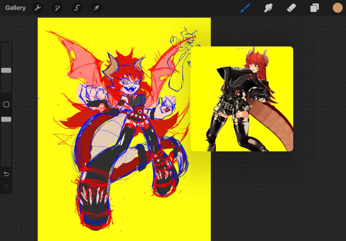 not entirely sold on the outfit yet but time to line (i want to stream but im still shy lol) also i fell in love with the colours for this one particular image