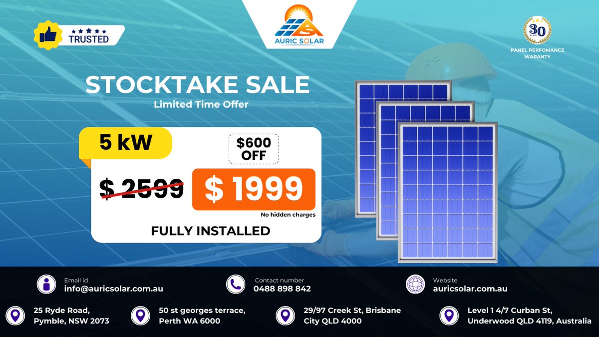 AuricSolar's tweet photo. You don’t need to rent your power forever. Start owning it with solar. Best Deal! Limited period offer...OFFER IS VALID TILL MAY2025 https://t.co/hisH7xuwri