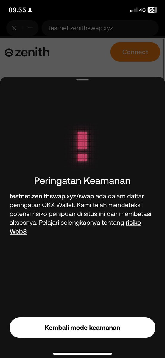 ancomina's tweet image. ⚠️ Security alert on Pharos Testnet (ZenithSwap)

OKX Wallet flagged testnet.zenithswap.xyz/swap as risky. Might be a false positive, but worth checking.

cc: @pharos_network 

#PharosTestnet #ZenithSwap #TestnetFeedback #Web3Security