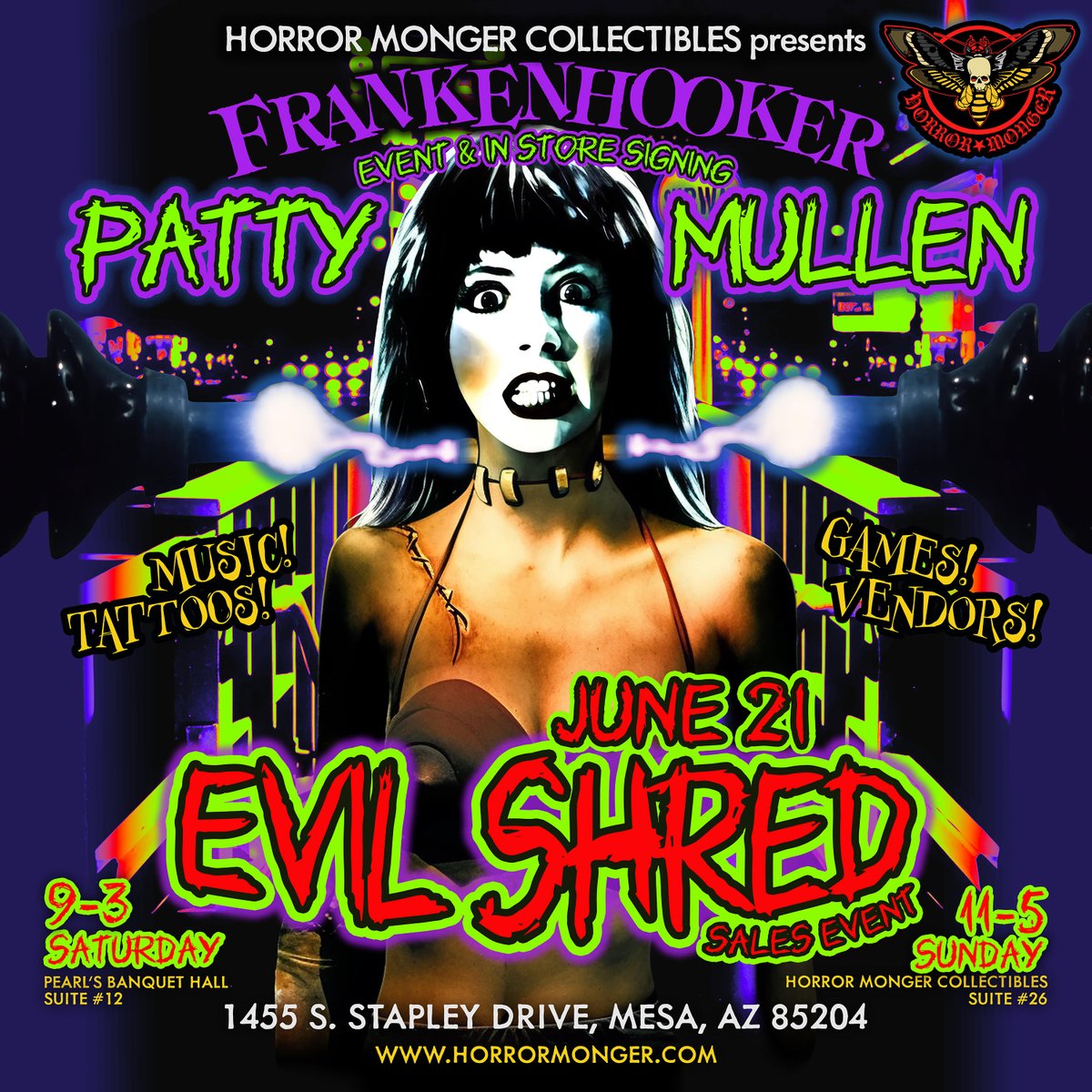 01Publishing's tweet photo. The Evil Shred Sales Event is coming—and it's going to be a scream! Get ready to slash prices and shred nerves at our first-ever horror-themed shopping experience hosted by Horror Monger Collectibles, happening Saturday, June 21, 2025, from 9 AM to 3 PM Admission is free https://t.co/09EamksHif