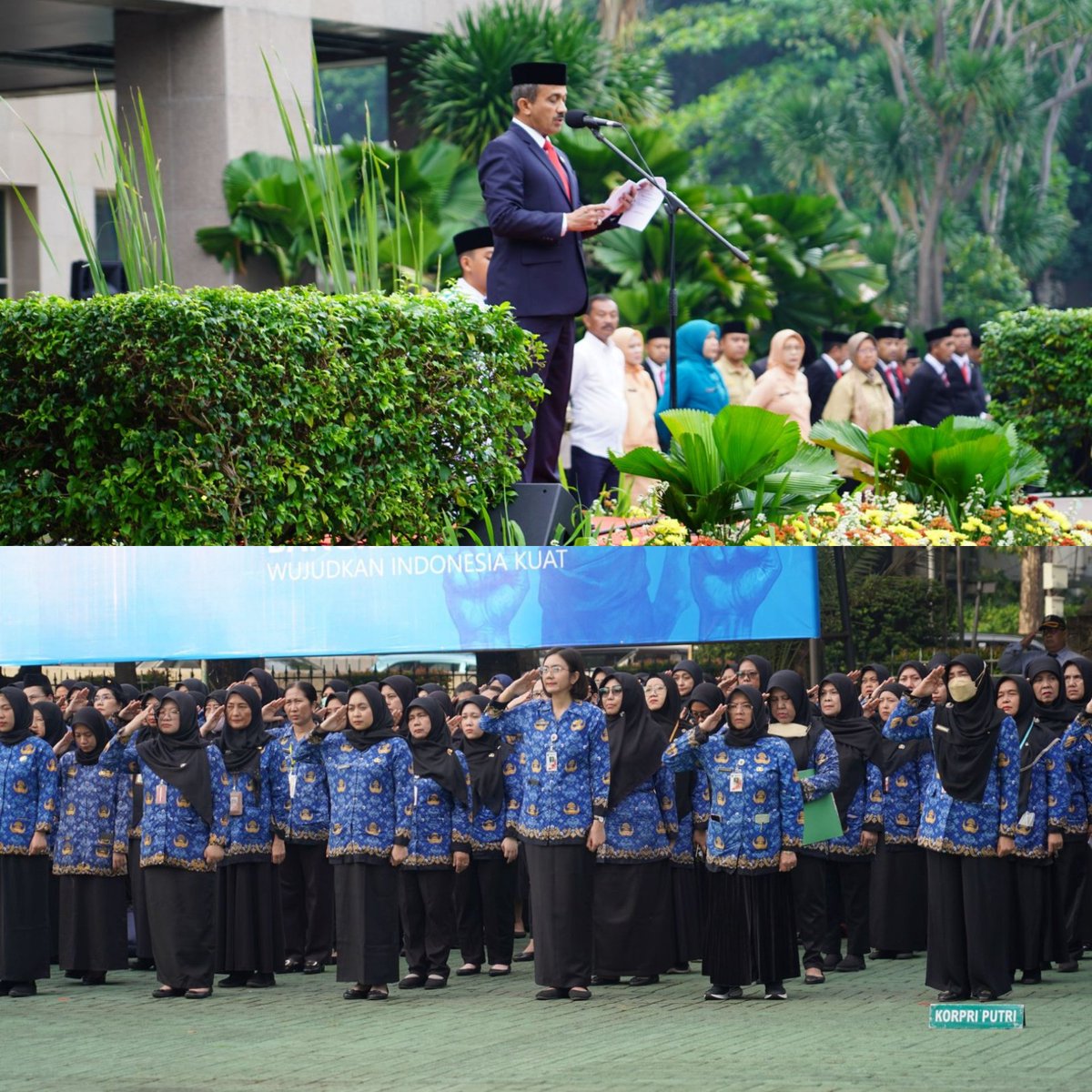 KotaJaksel's tweet image. Pemkot Jaksel menggelar Upacara Hari Kebangkitan Nasional ke-117 Tahun 2025 yang mengangkat tema "Bangkit Bersama Wujudkan Indonesia Kuat", di Halaman Kantor Walikota, Selasa (20/5). #walikotajaksel #upacara #harikebangkitannasional