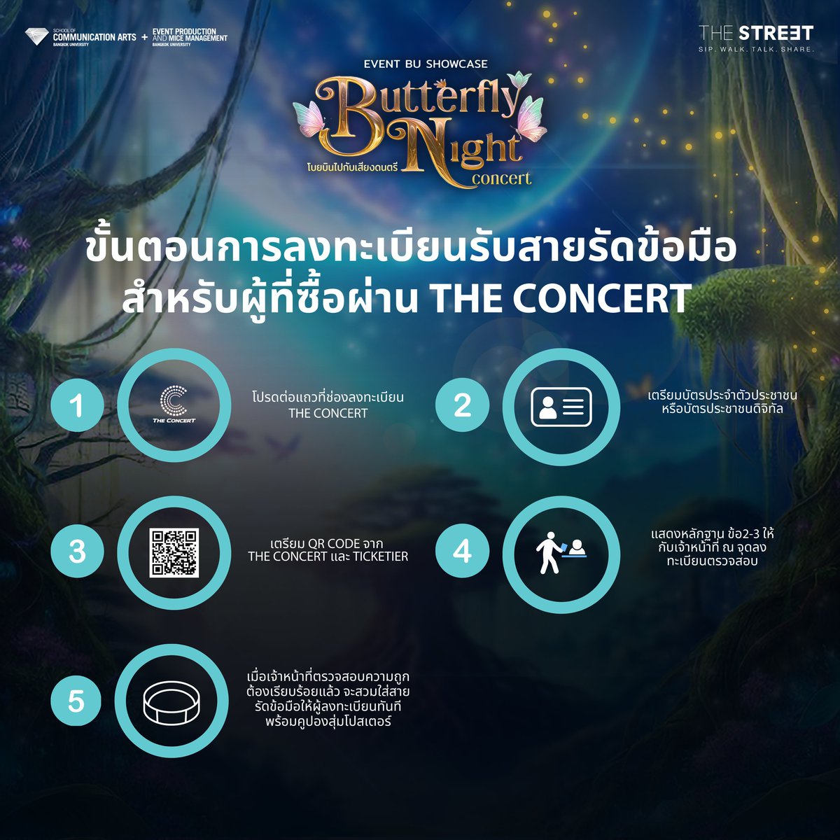 Butterfly_FHC's tweet photo. แจ้งเรื่องกฎระเบียบการเข้าชมคอนเสิร์ตและสิ่งของต้องห้ามภายในงาน

#ButterflyNight_Concert
#คอนเสิร์ตโบยบินไปกับเสียงดนตรี
#FeelFreeLikeAButterfly
#TheStreetRatchada #EventBU
#BenzKhaokhwan
#Galchanie
#Tobii #IRONBOY #ARCHY
#CDGUNTEE https://t.co/m3cNxKQKL8