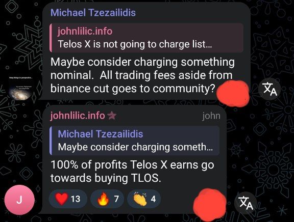 Here's some $TLOS alpha!

100% of the profits from <a href="/TelosX_official/">Telos X</a> will be used to purchase TLOS. Do you know what this means?

Buying pressure!

You are not bullish enough on Telos!