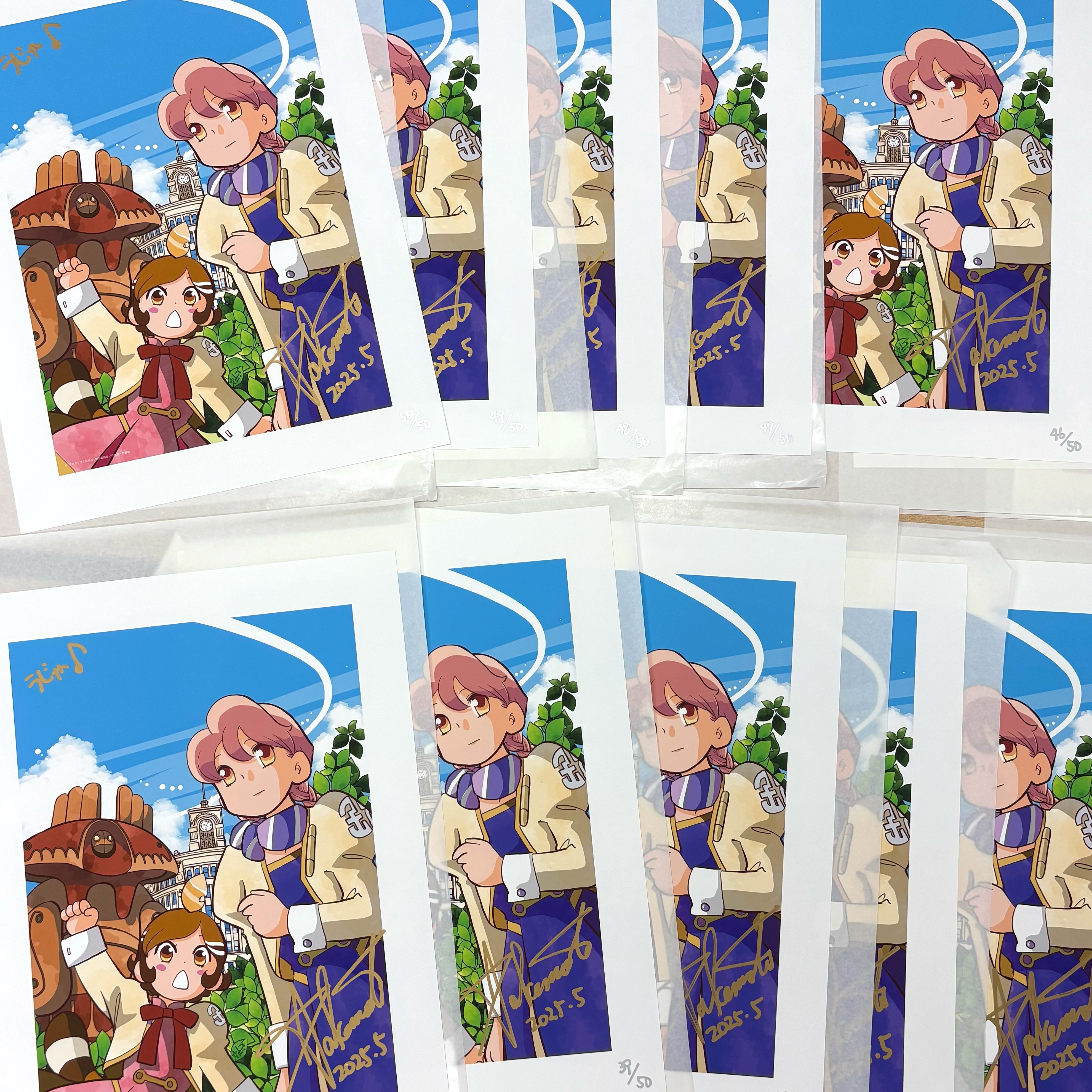 アポカリプスホテル』竹本泉先生直筆サイン入り 描き下ろし複製原画