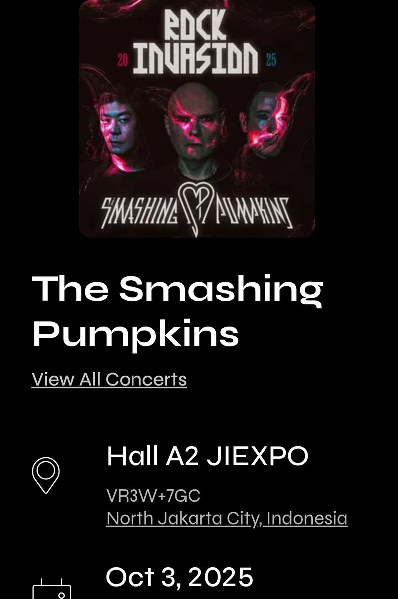 kolonigigs_'s tweet photo. 🚨 UPDATE: Venue pindah ke JIEXPO. Berarti Kemayoran di tanggal segitu bakal ada Synchronize dan Smashing Pumpkins dwong 😬😬 https://t.co/0SCYMy1kqm
