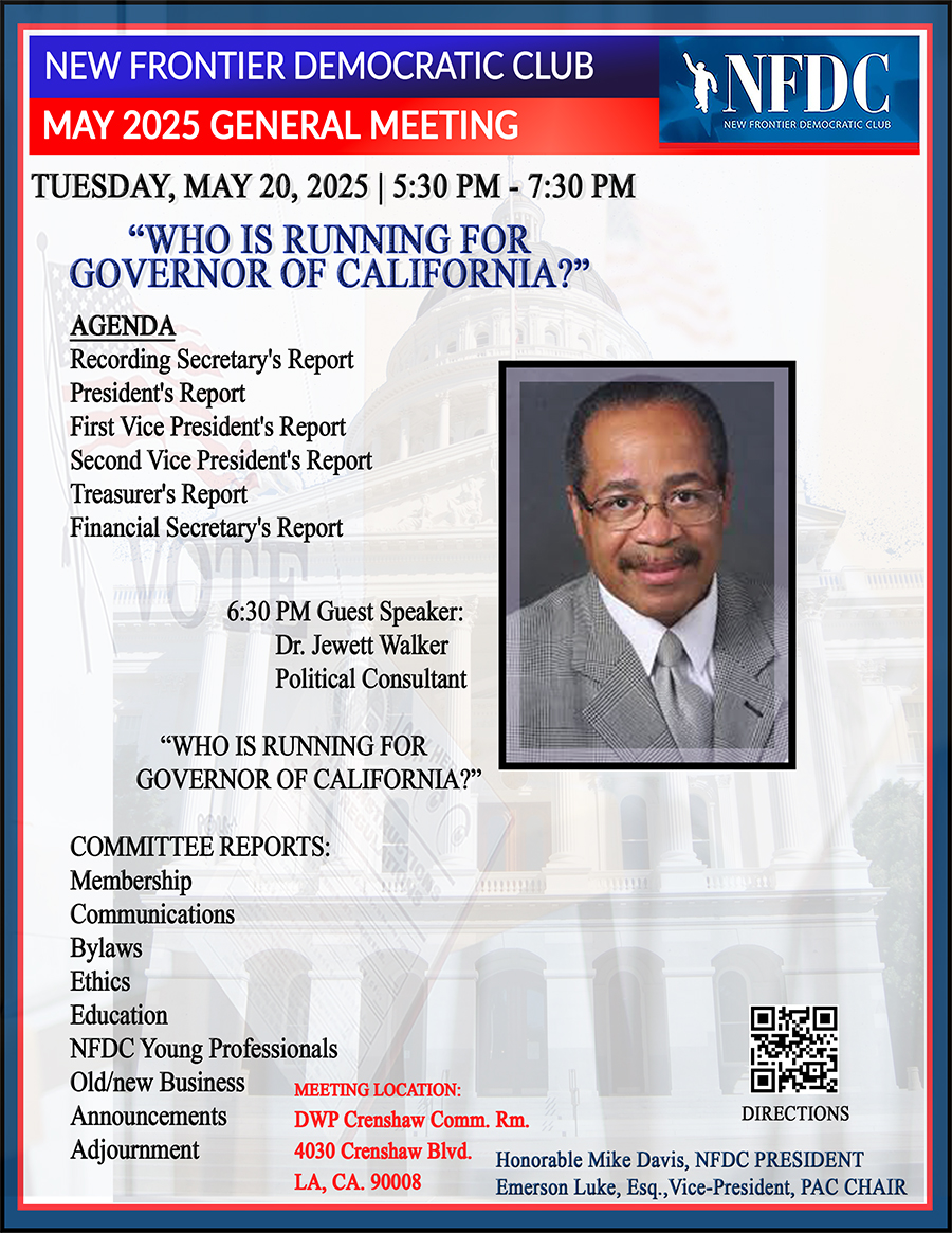 Join us tomorrow 4 our Monthly Mtg. w/Guest Speaker Dr. Jewett Walker. The meeting starts at 5:30 pm in the usual place. Also, if you haven't purchased your ticket or Ad for the NFDC 65th Annual Installation and Awards Dinner, you may do so here >> nfdc.live/65tix