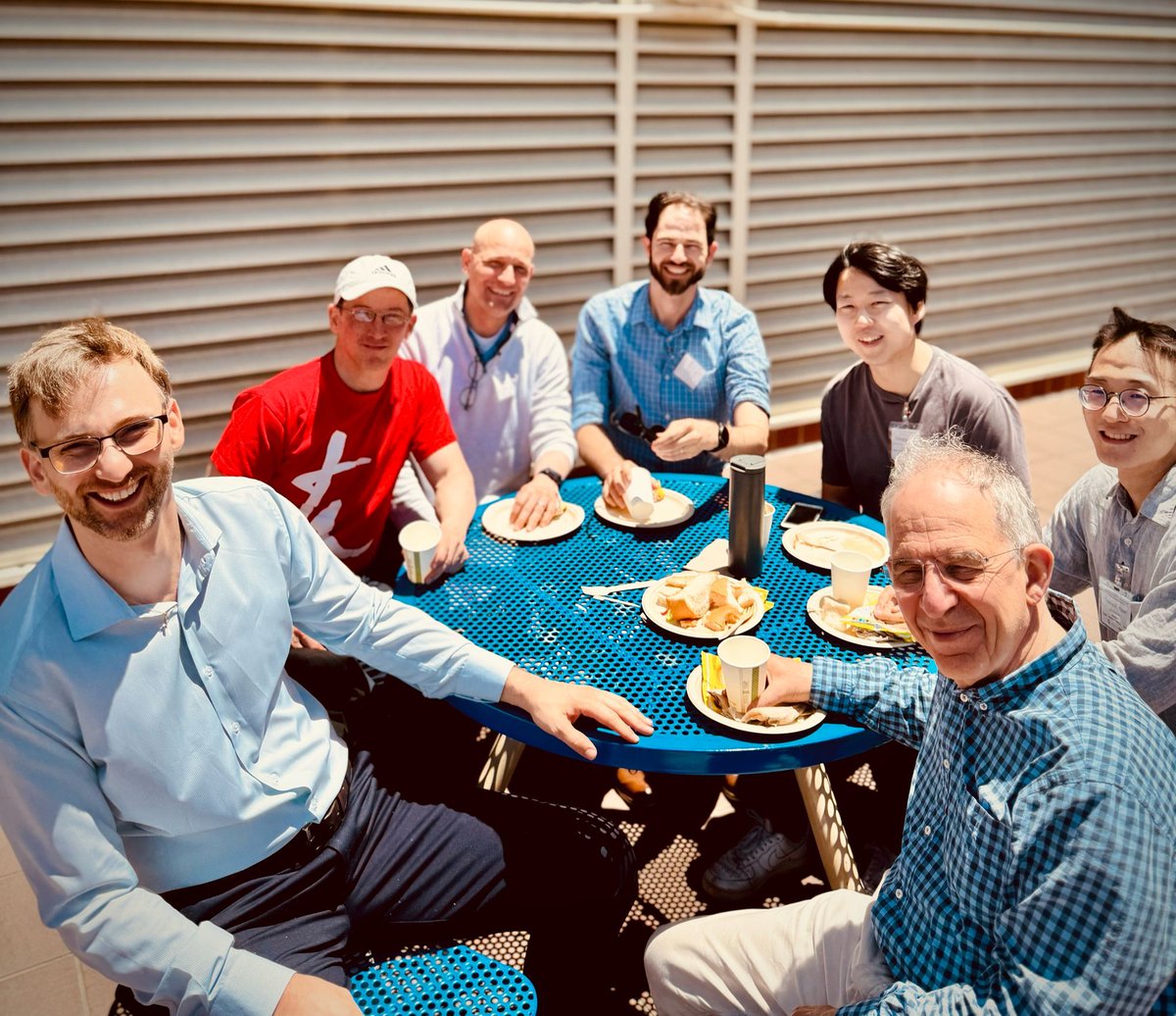 Just had an amazing lunch with Michel Devoret, Jens Koch, Andreas Wallraff, Eli Levenson-Falk, and many more brilliant minds at the Quantum Device Workshop. Grateful for the deep convos, laughs, and inspiration.

More on the workshop: qdw-ucla.squarespace.com