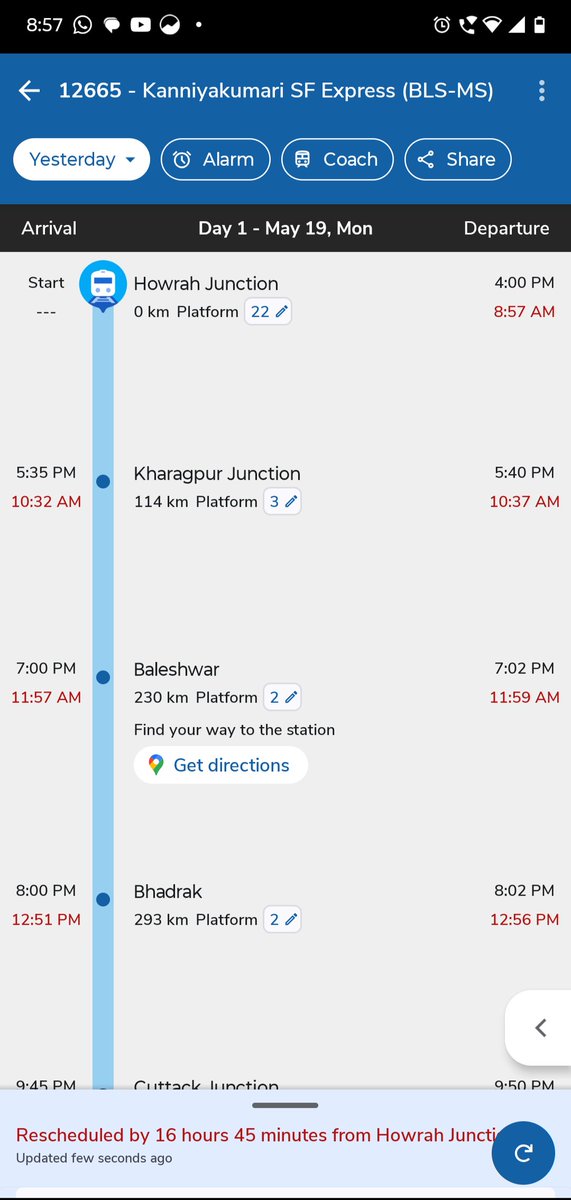 9040801868's tweet photo. Train No -12665 till not start already 16 Hours late how Indian Railway not Responding Passenger Pain @AshwiniVaishnaw @RailMinIndia @serailwaykol @RailwaySeva https://t.co/mT4SM89xuT