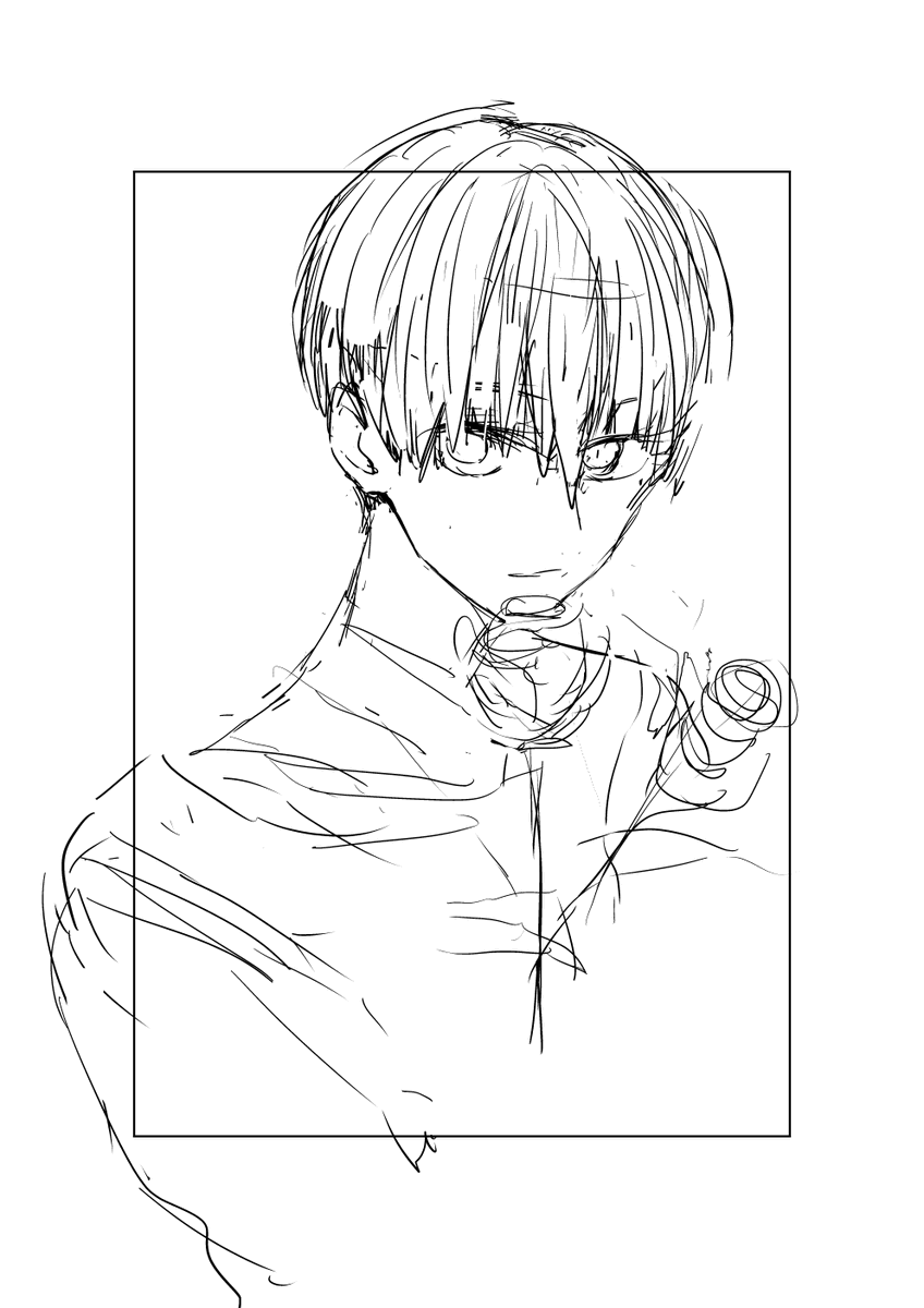 昨日バラを描こうと思って挫折しました 