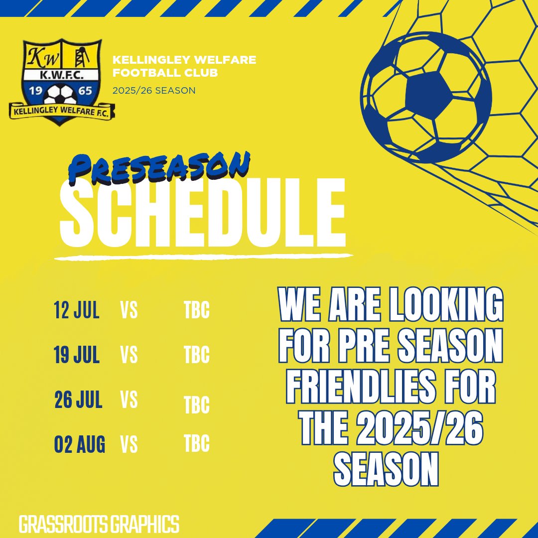 Kells are looking for pre season friendlies , Home or Away ..
Please RT
<a href="/MinsterFootball/">York Football League</a> <a href="/CentralMidsAll/">⚽️ Central Midlands Alliance ⚽️</a>
<a href="/OfficialYAL/">Yorkshire Amateur Association Football League</a>
