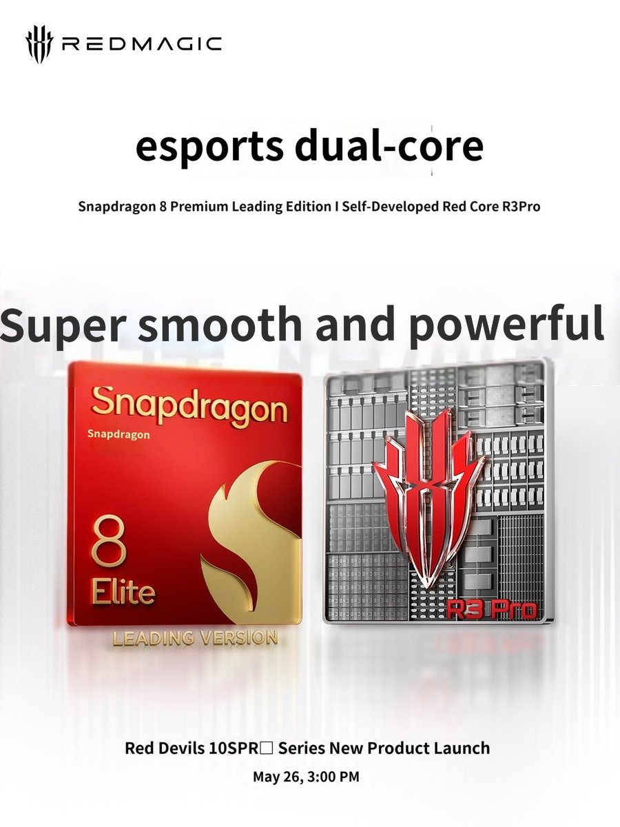 rajAnoop_'s tweet photo. RedMagic 10s Pro Series
🔻Snapdragon 8 Elite Leading Version (4.47GHz) 🐉
🔻RedCore R3 Pro Chip
🔻Composite Liquid Metal 2.0
#RedMagic #RedMagic10SPro https://t.co/vf3jfX6guu