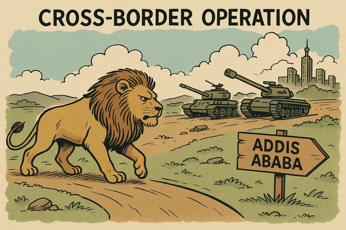 Eritrea 🇪🇷 The Nation:

ወፍሪ ስግረ ዶብ “Cross-border Operation,”

“A lion doesn’t ask for permission to cross into the hyena’s den.”

The book “Wefri Sigre-Dob” is a significant work that delves into Eritrea's military strategies during its liberation struggle.  Authored by