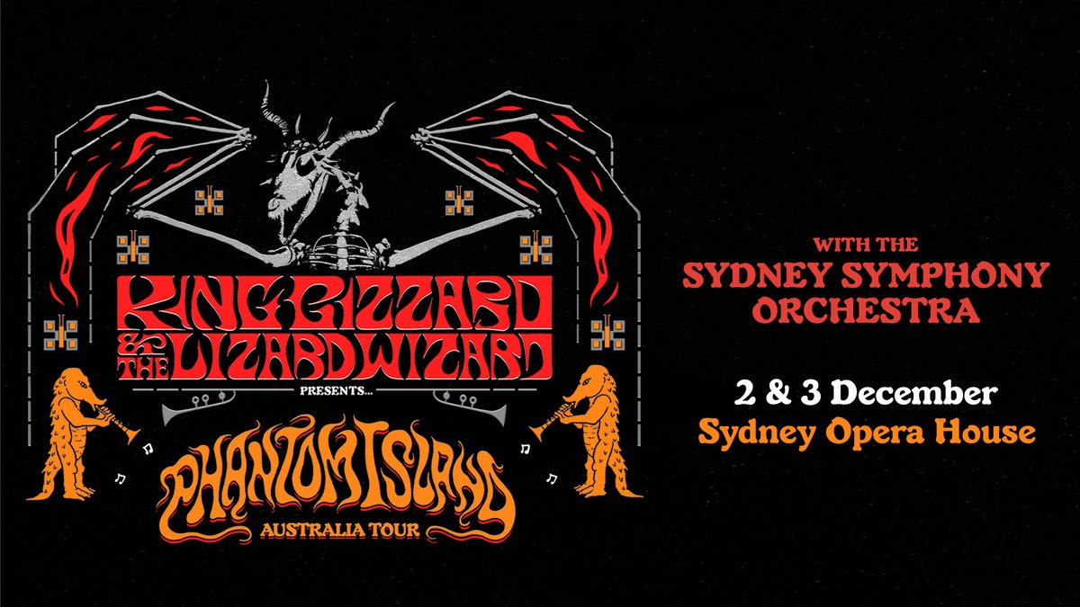 Sydney Symphony Orchestra (@sydsymph) on Twitter photo 🚨 JUST ANNOUNCED!
Australia's own genre-hopping superstars King Gizzard & The Lizard Wizard, join us for their first ever orchestral concerts!
Tickets go on sale Friday 23 May: sydsymph.com/4mD57Vw
<a href="/kinggizzard/">King Gizzard</a> <a href="/SydOperaHouse/">Sydney Opera House</a> 🚨 JUST ANNOUNCED!
Australia's own genre-hopping superstars King Gizzard & The Lizard Wizard, join us for their first ever orchestral concerts!
Tickets go on sale Friday 23 May: sydsymph.com/4mD57Vw
<a href="/kinggizzard/">King Gizzard</a> <a href="/SydOperaHouse/">Sydney Opera House</a>
