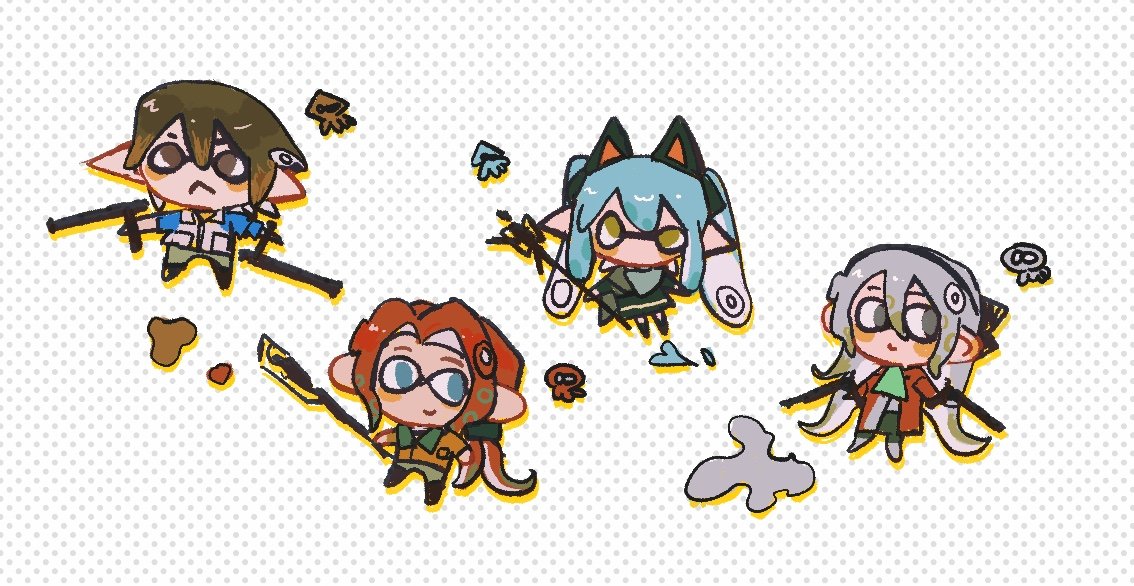 Liuhuo21's tweet photo. Splatoon style ( ˙ω˙ ) 🐙🦑 https://t.co/lssyfXeyEC