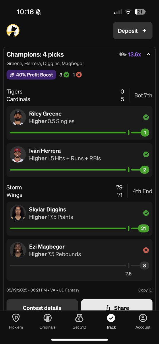 calebgbright's tweet photo. @UnderdogPicks My bet literally hit and y’all don’t pay me out? What is this man like come on that is straight robbery right there. Never use this app warning to all https://t.co/1NFV6sQDuo