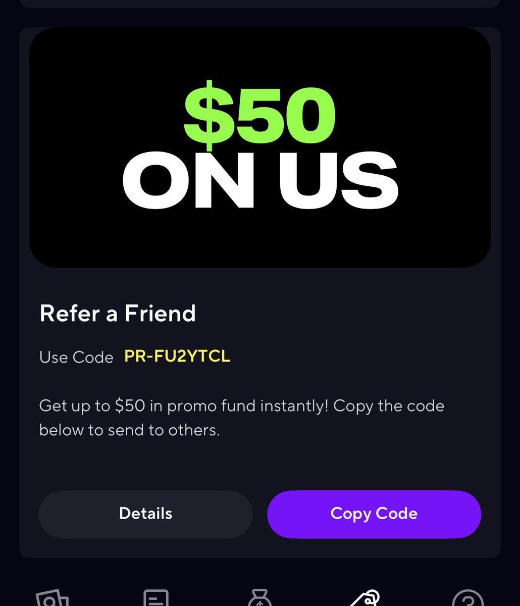 gon2crazy's tweet photo. both get 50 when you sign up and bet😛 use code: PR-FU2YTCL #PrizePicks #promo https://t.co/WuhaBi7KXP