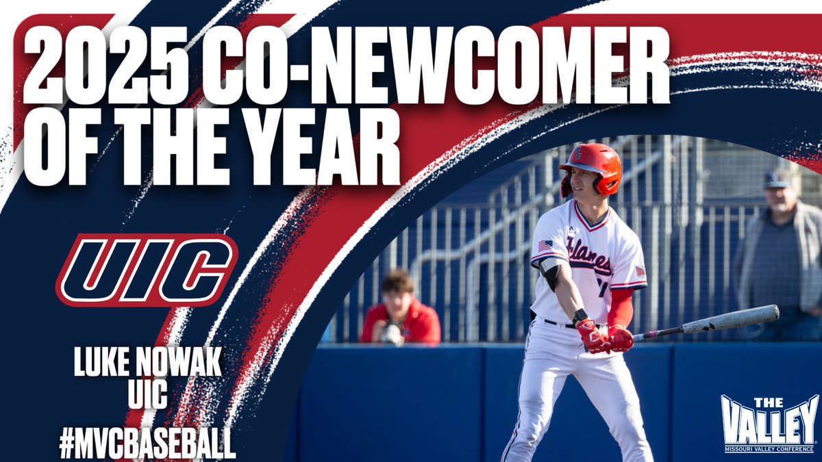 Luke Nowak of <a href="/UIC_Baseball/">UIC Baseball 🔥⚾️</a> earns MVC Co-Newcomer of the Year honors‼️

#MVCBaseball