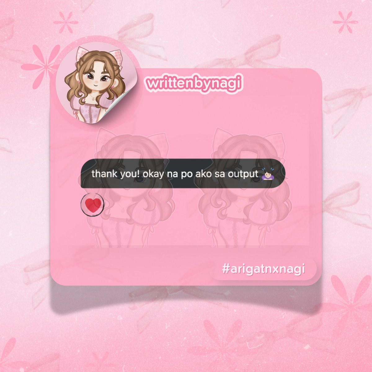 "Okay na po ako sa output."

Thank you for trusting Nagi! ♡

#arigatnxnagi 🍥