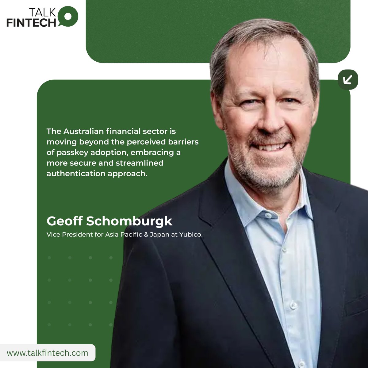 talk_fintech's tweet photo. @GeoffSchomburgk, Vice President for Asia Pacific & Japan at @Yubico.
Explores how financial institutions are shifting toward passwordless security.
Read the full article here: https://t.co/HN8pGUxqub
#PasskeyAuthentication #CyberSecurity #FinTech #DigitalInnovation https://t.co/5GwhVHWDCn