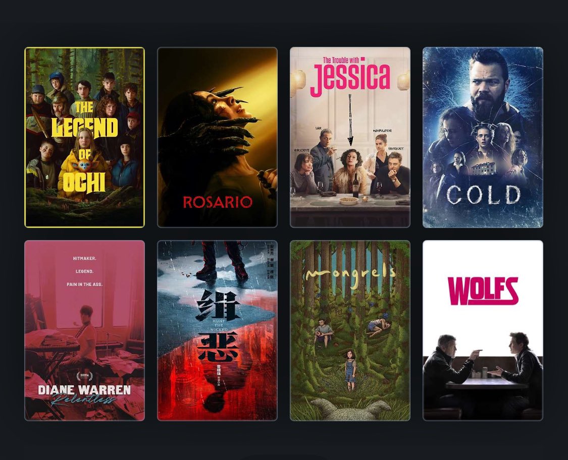 New releases on digital VOD:

The Legend of Ochi
Rosario
The Trouble with Jessica
Cold
Diane Warren: Relentless
Hunt the Wicked
Mongrels
Wolfs

#movie hd 4k

You can find more info about the films via this Letterboxd list that has all the most recent digital VOD releases: