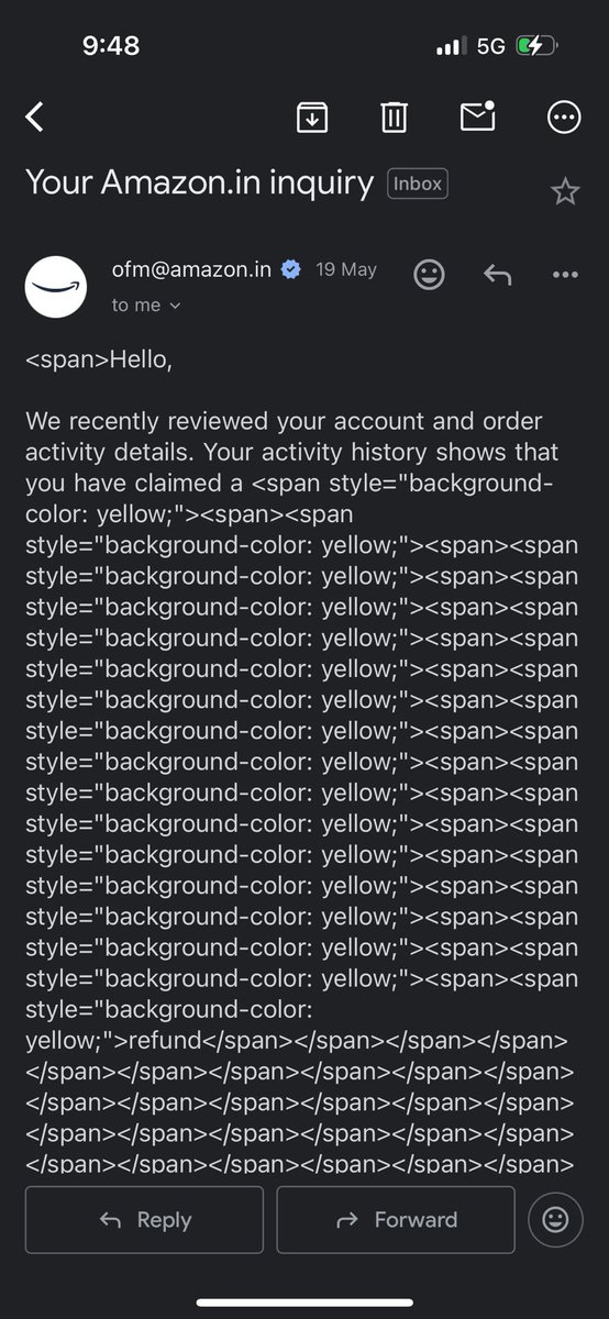 ashicarun's tweet photo. @AmazonHelp @jagograhakjago @amazonIN So now your team sends this coded message .. shall i start learning coding or do you guys communicate in human languages too ? https://t.co/Fyy5A4cVOJ