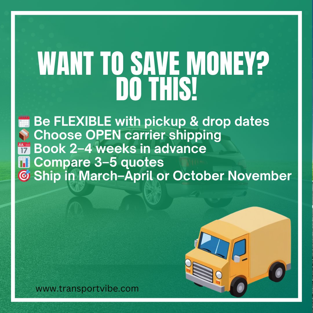 transportvibe's tweet photo. Whenβs the BEST Time to Ship Your Car? Letβs Break It Down by Season! πποΈ
π© Ready to ship smart? Get a FREE quote today!
π https://t.co/0041vyI9zt | βοΈ info@transportvibe.com
#CarShippingTips #AutoTransport #ShipYourCar #VehicleTransport #CarRelocation #USAtoAnywhere https://t.co/OyBbDKcXEH