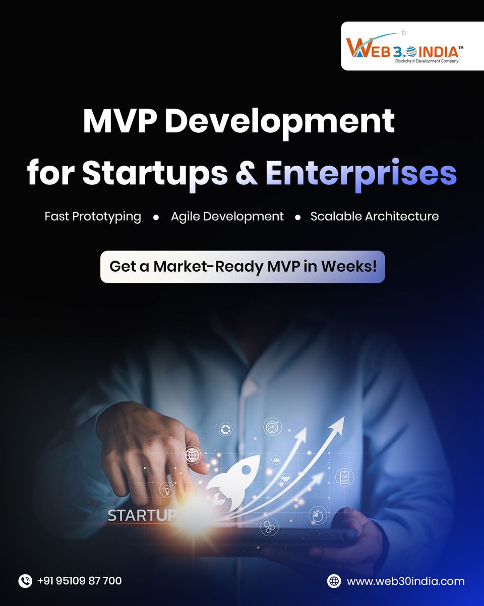 web30_india's tweet image. Are you a startup or enterprise looking to bring your innovative idea to life quickly and efficiently?  

We understand the importance of speed and agility in today&apos;s competitive landscape.

Contact us today to discuss your project! 
➡️ web30india.com/blockchain-dev…

#MVPDevelopment