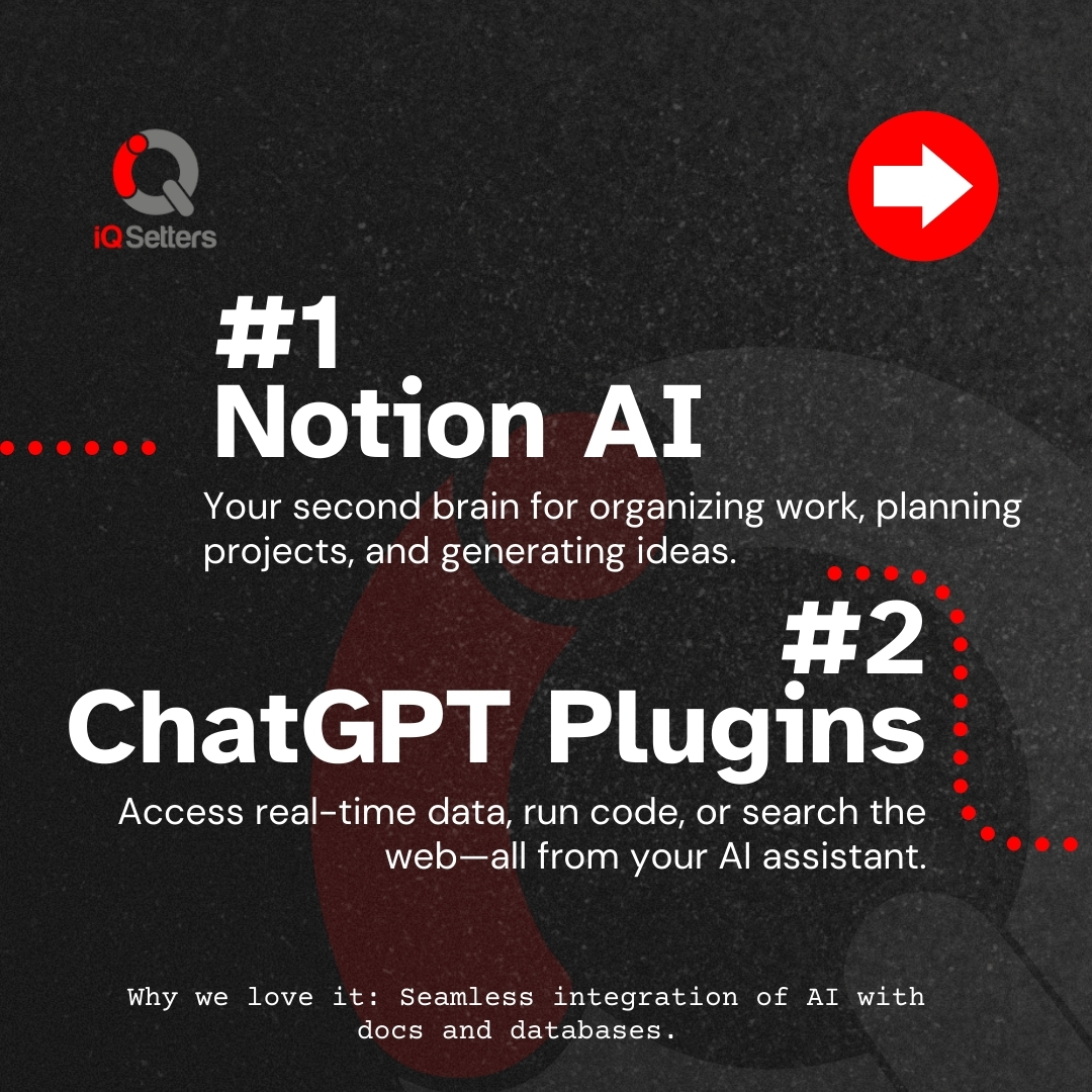 iq_setters's tweet photo. 🚀 Tech Tuesday by @IQSetters
Here are 5 AI tools that will supercharge your productivity in 2025:
✅ Notion AI
✅ GitHub Copilot
✅ ChatGPT Plugins
✅ Zapier
✅ Figma AI

Which one’s your go-to?
#TechTuesday #AItools #Productivity #IQSetters #Automation #AIinTech https://t.co/v32nwkIJlD
